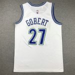 NBA 27 Gobert Timberwolves 2023-24 Classic Maillot blanc brodé